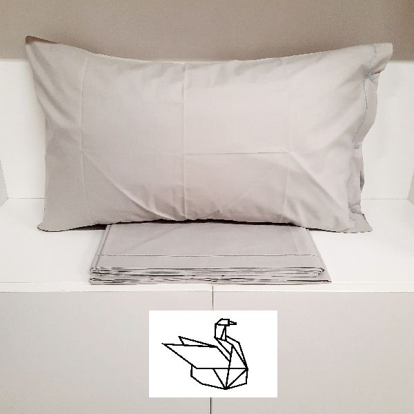 Set Completo Letto 1 Piazza E Mezza In 100% Cotone - Tinta Unita, Sotto + Sopra + Federa, Bianco, Ipoallergenico